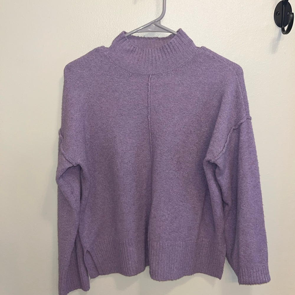 Pink Rose Lavender Turtleneck Sweater